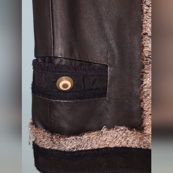 BCBG MAX AZRIA Short Sleeve Belted Leather Blazer, XS - Picture 7 of 16